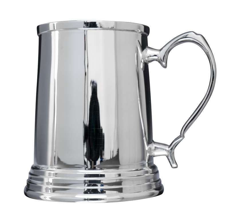 Grande boccale edoardiano in argento lucido