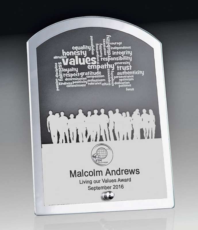 Vetro trasparente con bordo a specchio – Arco