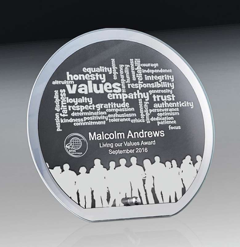 Vetro trasparente con bordo a specchio – Cerchio