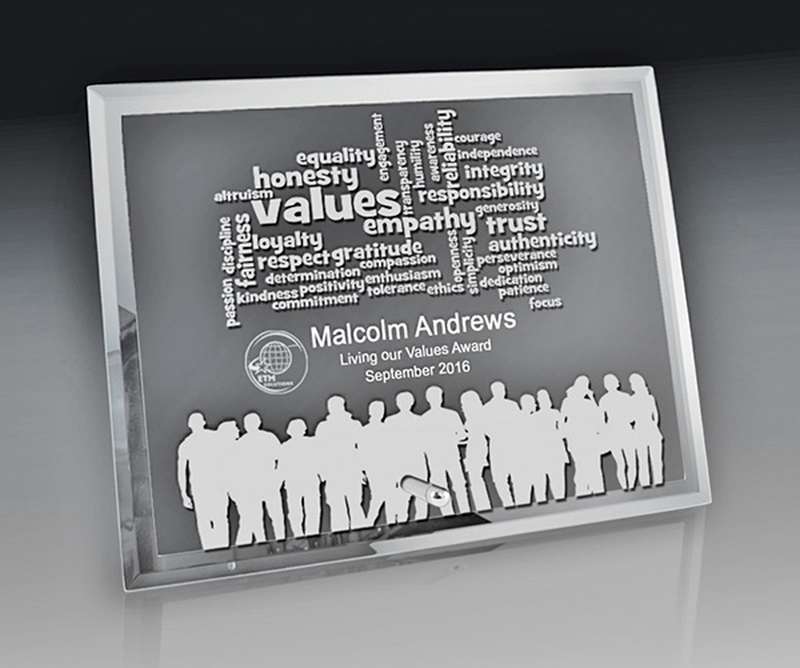 Vetro trasparente bordato a specchio – rettangolo paesaggio