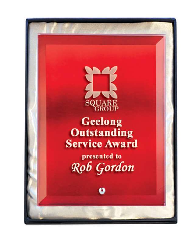 Vetro laser rettangolo rosso