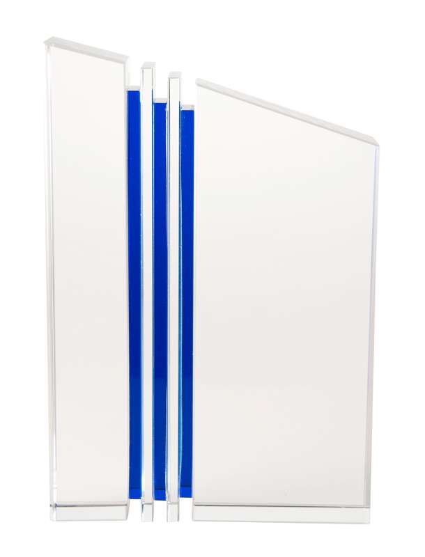 Triplo cristallo blu a righe