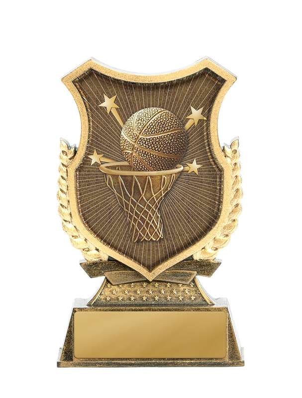 Pallacanestro in piedi sullo scudo