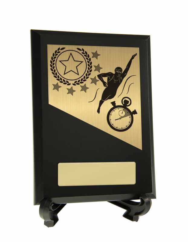 Targa con finiture per il nuoto