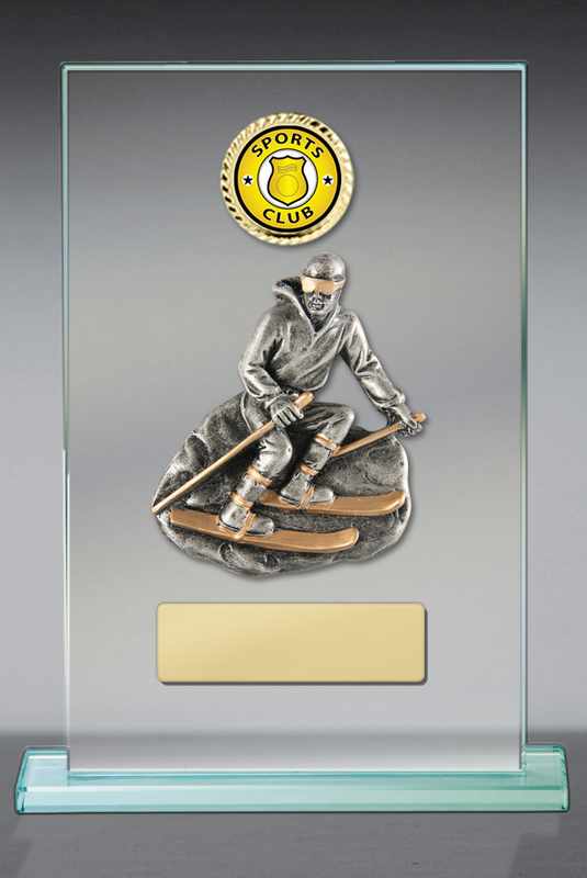 Tema dello sci su vetro