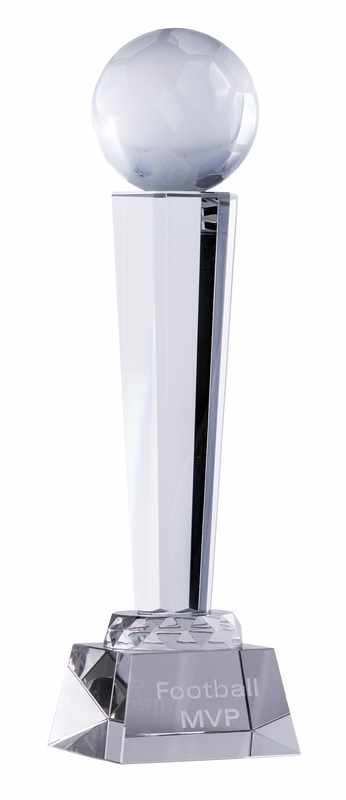 Pallone da calcio in cristallo su supporto