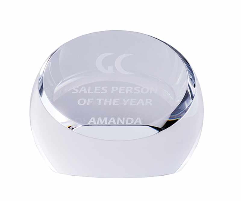 Sfera fermacarte in cristallo