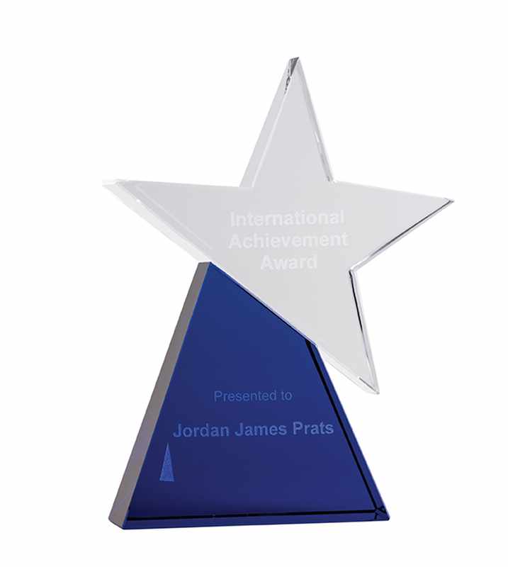 Stella blu di cristallo