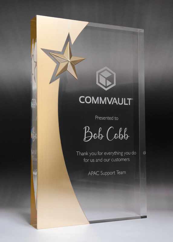 Rettangolo in acrilico Golden Glow