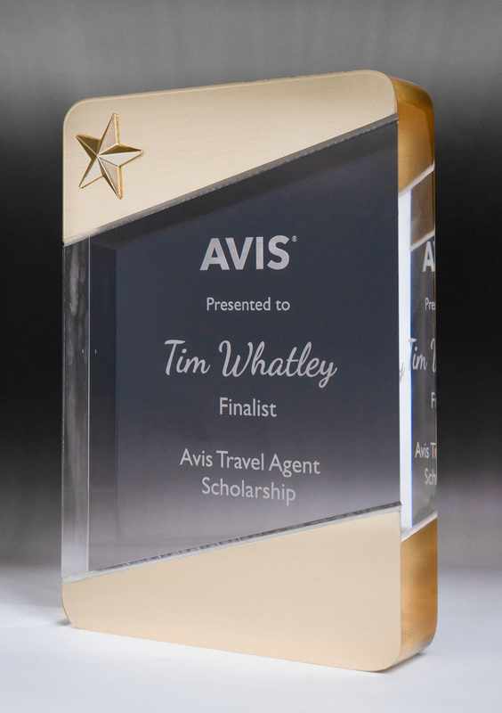 Rettangolo arrotondato in acrilico Golden Glow