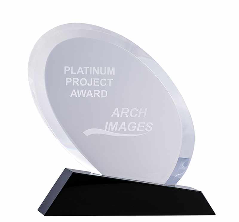 Cristallo nero e trasparente – Ovale