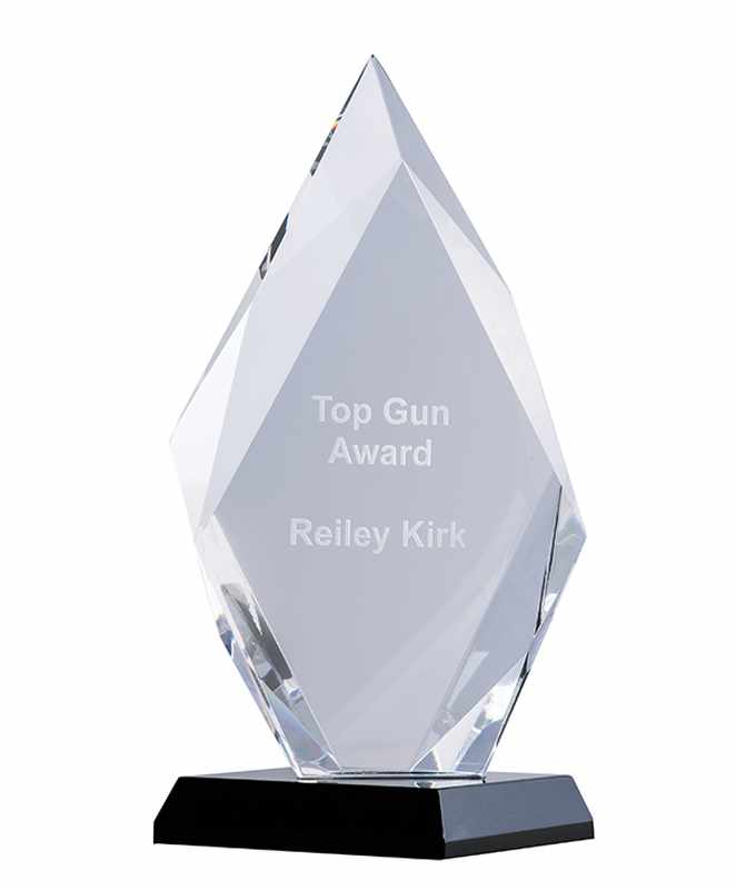 Cristallo nero e trasparente – Punta di freccia