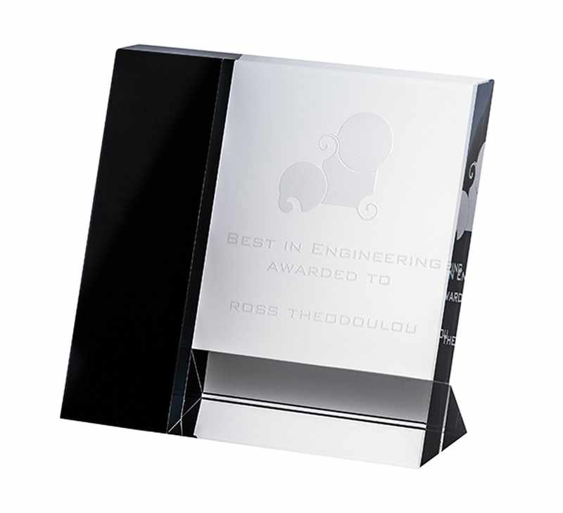 Cristallo nero e trasparente – Rettangolo