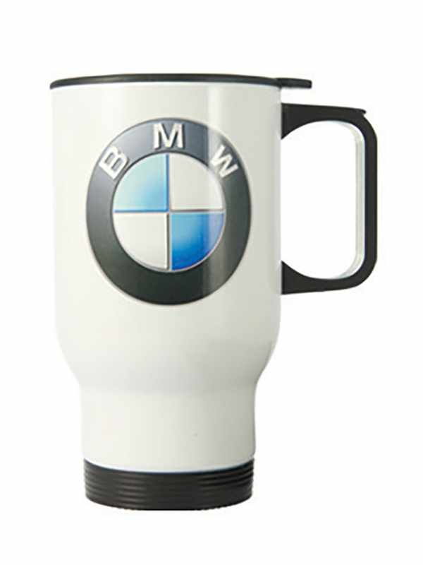 Tazza da viaggio Sub in acciaio inox bianco (in confezione bianca)