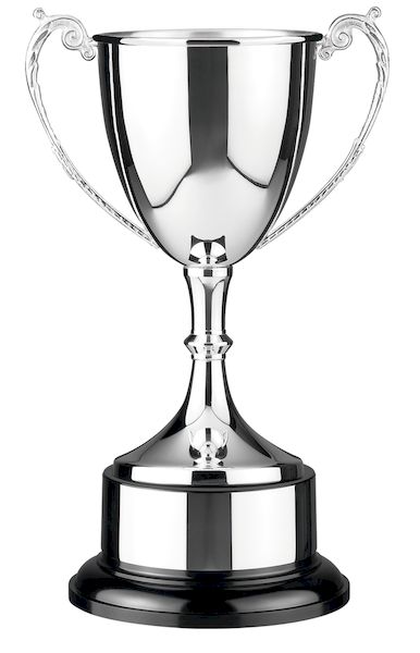 Tazza argentata su base in bachelite, collare TB65 opzionale