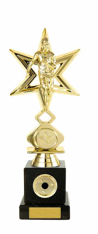 Figura maschile di atleta su colonna