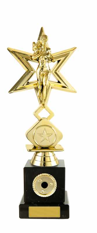 Figura femminile di atleta su colonna