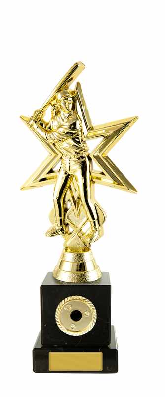 Figura di baseball Fem. su colonna