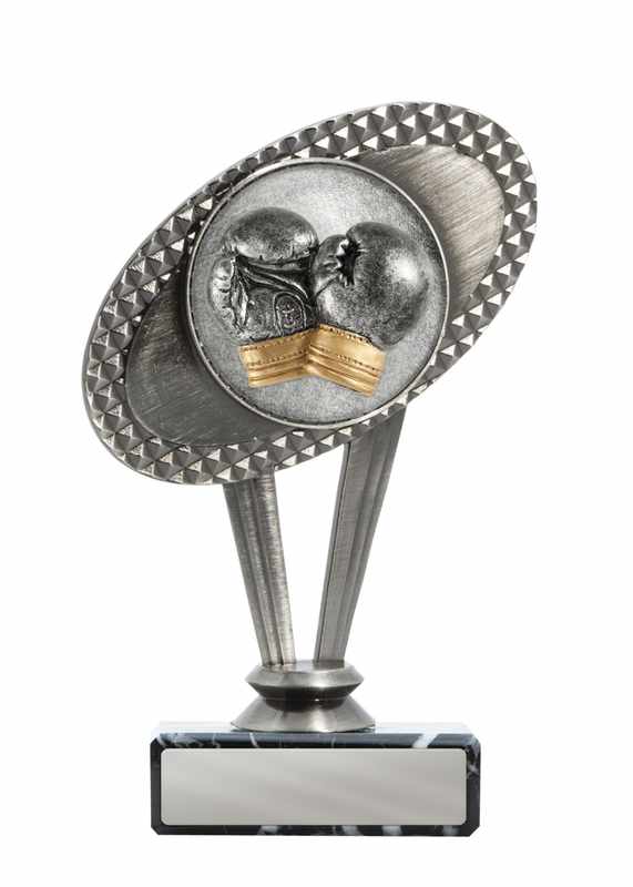 Figura di pugile su base