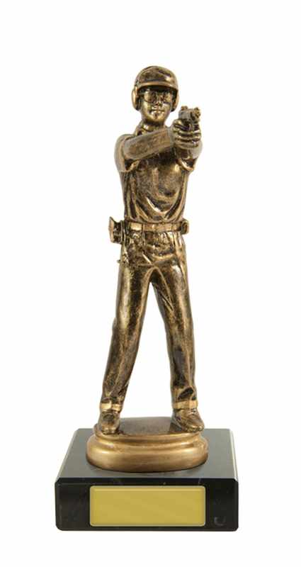 Tiratore con pistola F. alla base