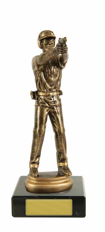 Tiratore con pistola M. alla base