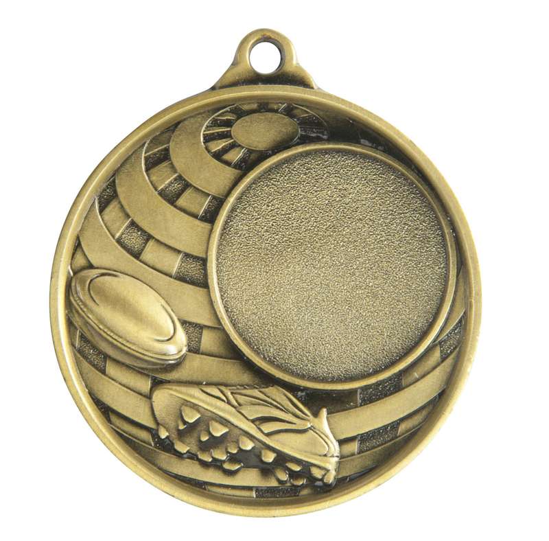 Medaglia globale -Rugby + inserto da 25 mm