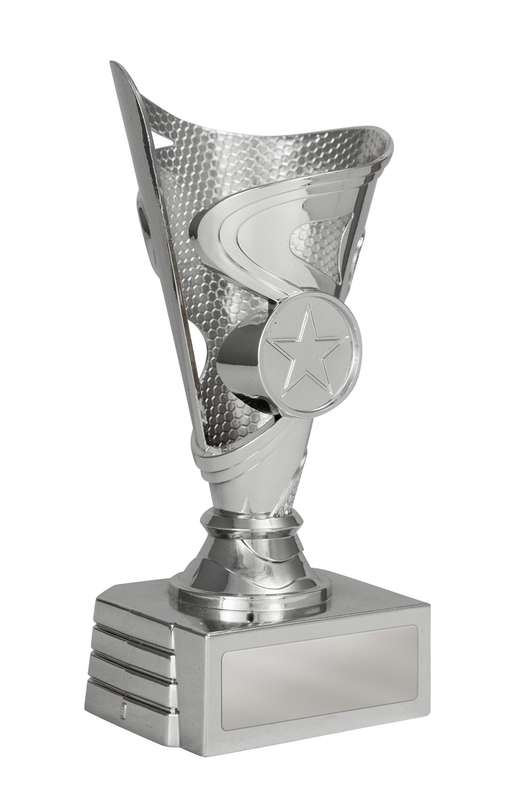 Tazza su base di colore argento