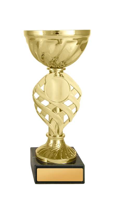 Coppa su base assemblata Colore oro-nero