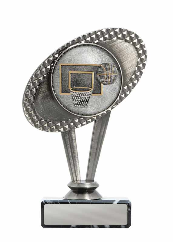 Tema basket in metallo sulla base