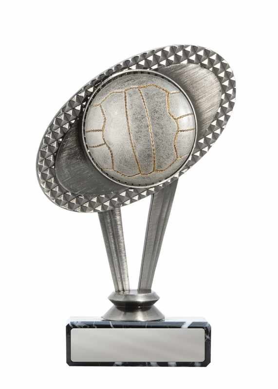 Tema Netball in metallo su base