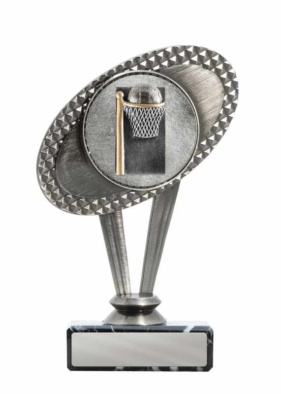 Tema Netball in metallo su base