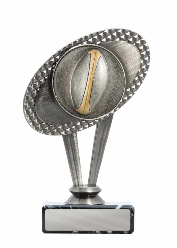 Tema del rugby in metallo sulla base