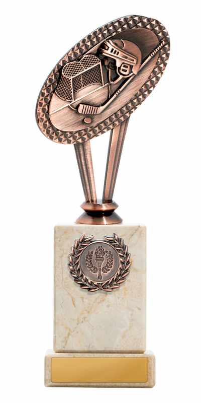 Tema dell’hockey su ghiaccio in metallo sulla base