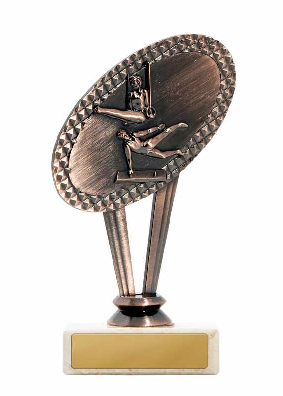 Tema di ginnastica maschile in metallo su base