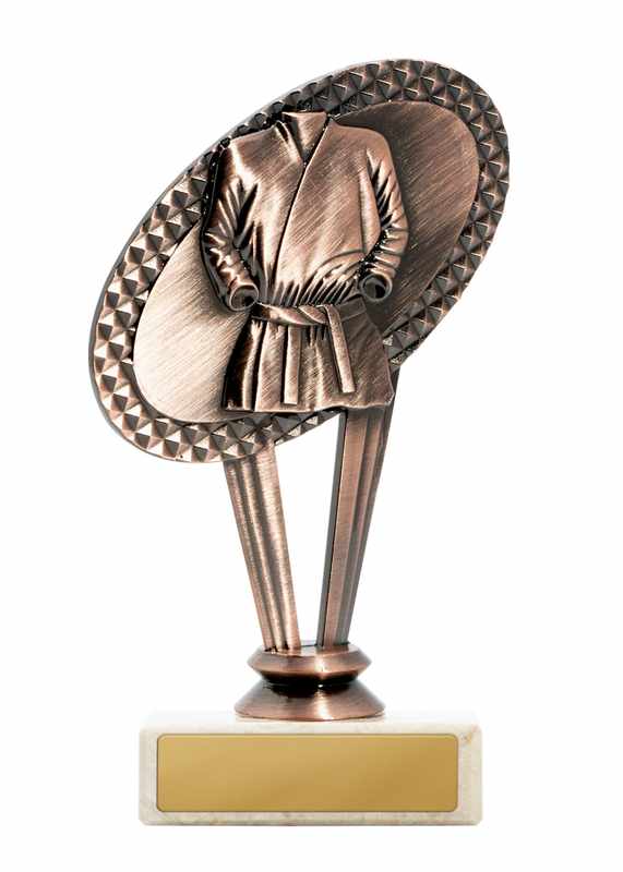 Tema arti marziali in metallo sulla base