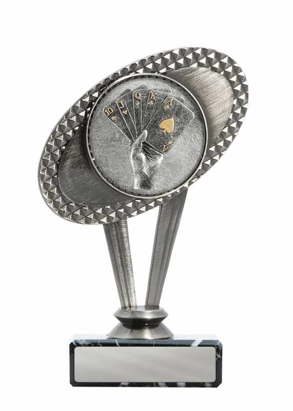 Tema del poker in metallo sulla base