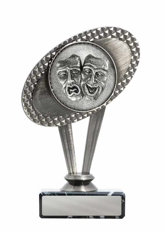 Tema drammatico in metallo sulla base