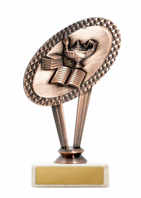 Tema della conoscenza in metallo sulla base