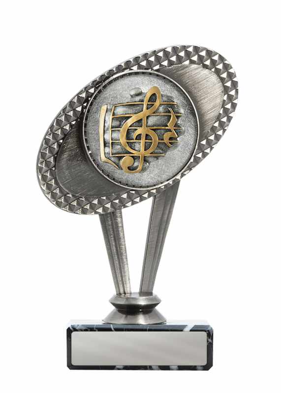 Tema musicale in metallo sulla base