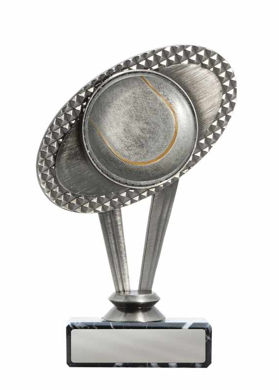 Tema tennis in metallo sulla base