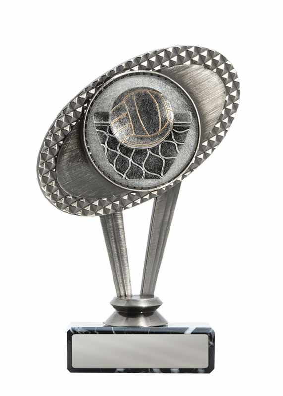 Tema pallavolo in metallo sulla base